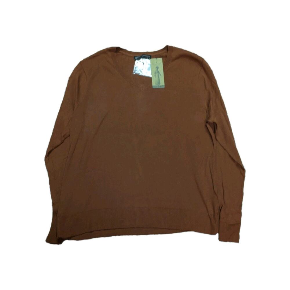 Peruvian Connection Wembley V-Neck Cotton Pullover Sweater